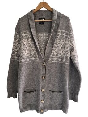 The north face wool blend cardigan gray shawl knit large